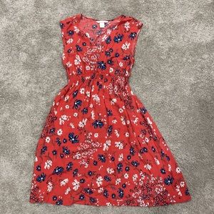 H&M floral V neck dress